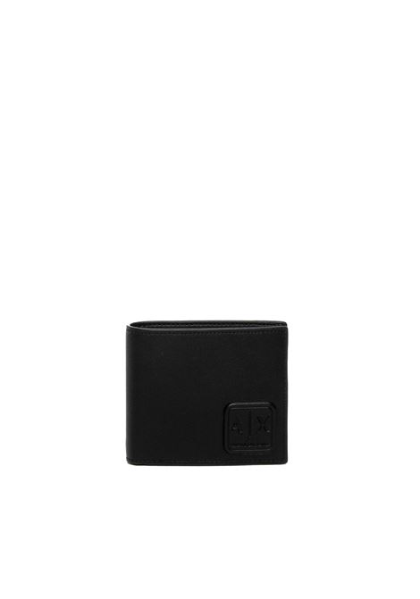 portafoglio logo nero ARMANI EXCHANGE | XM000167AF22653-MC105